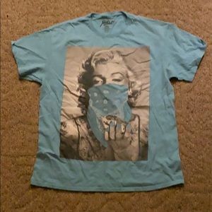 Blue Marilyn Monroe T Shirt